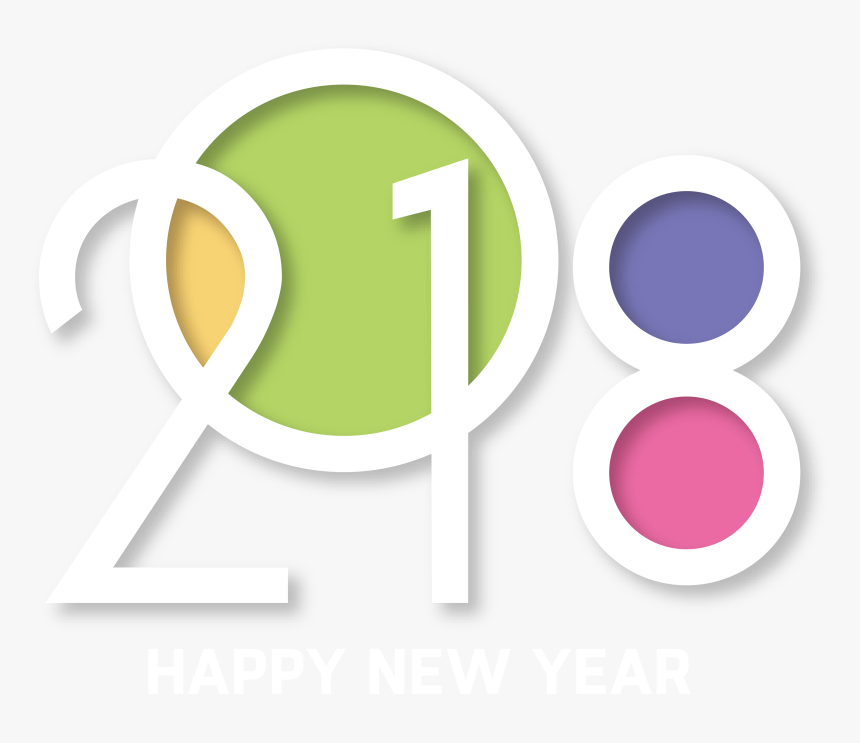 2018 Colorful Png Image - Happy New Year 2018 Freepik, Transparent Png
