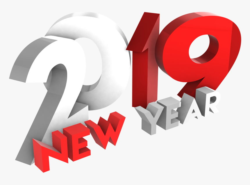 Happy New Year 2019 Png Red And White By Mtc Tutorials - Graphic Design, Transparent Png