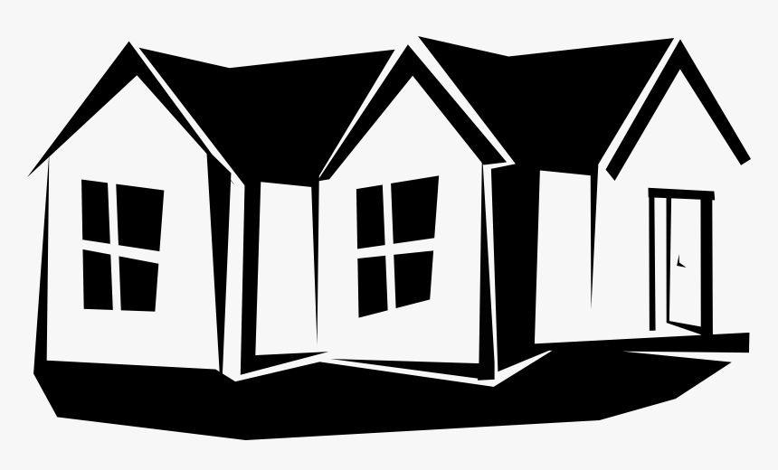 Transparent House Png Image - House Clipart Black And White Png, Png Download