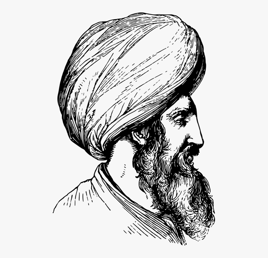 Art,monochrome Photography,facial Hair - Turban Black And White Clipart, HD Png Download