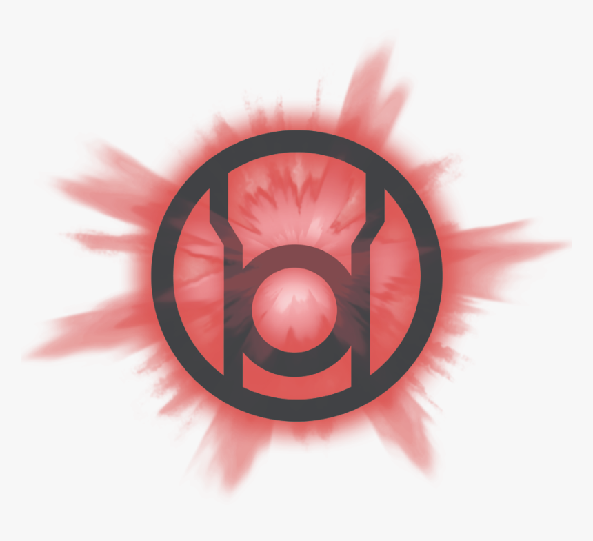 Green Lantern Red Glow Men S Ringer T-shirt - Emblem, HD Png Download