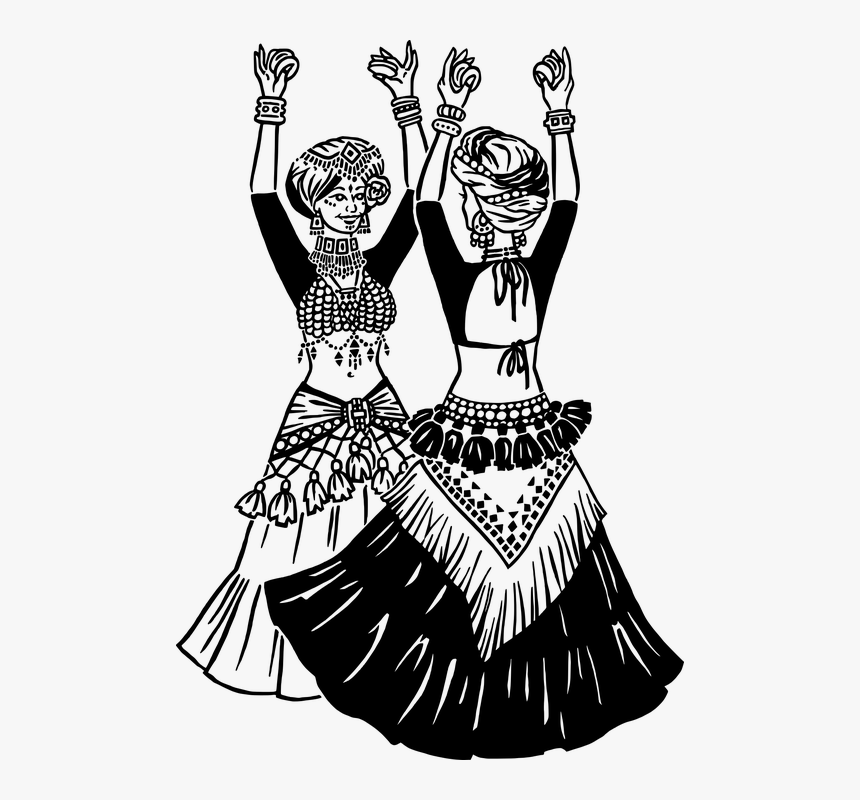 Dance, Belly Dance, Turban, Cymbals, Women, Jewellery - Turn, HD Png Download