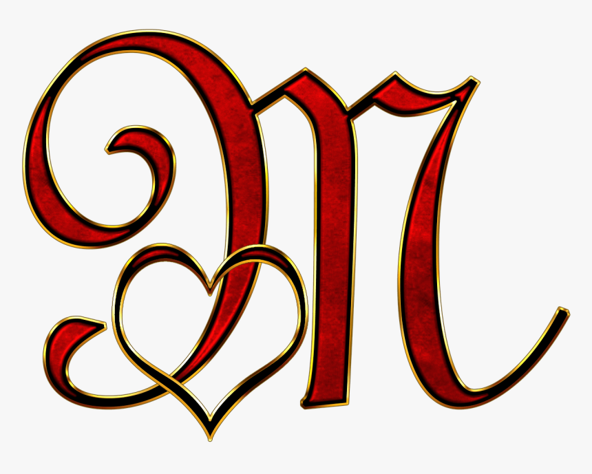 Valentine Capital Letter M, HD Png Download