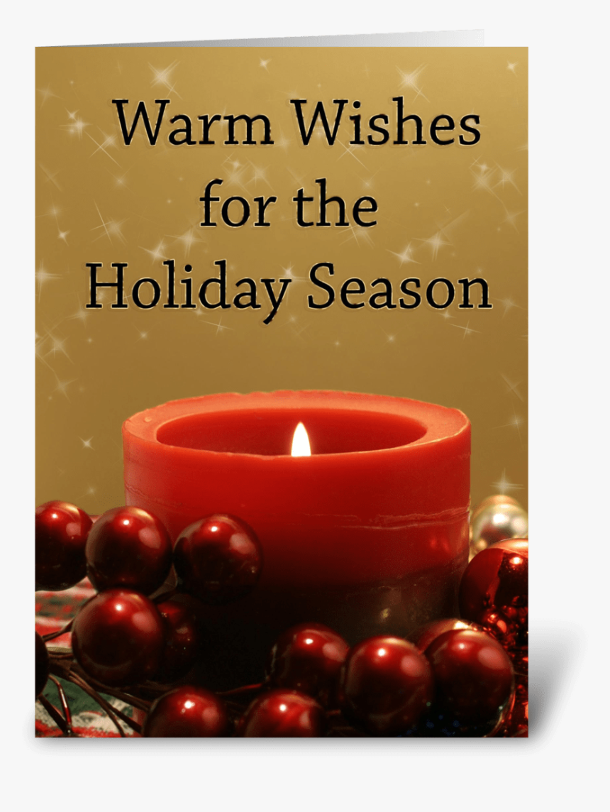 Red Candle Holiday Glow Greeting Card - Being Black, HD Png Download