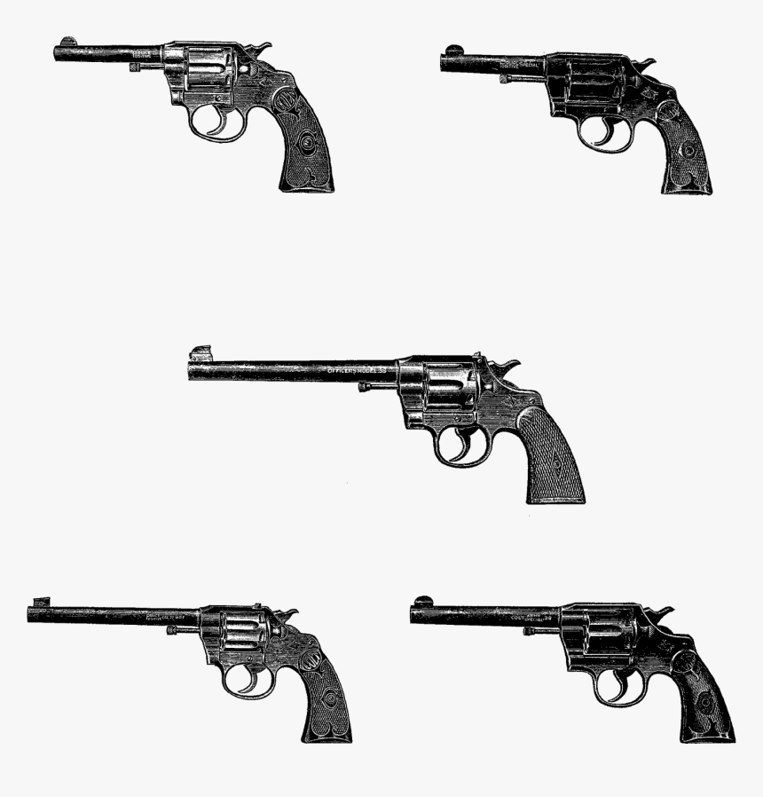 Clipart Gun Air Rifle - Revolver Sheets, HD Png Download