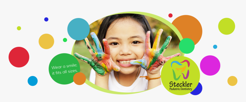 Girl With Painted Hands - Child, HD Png Download