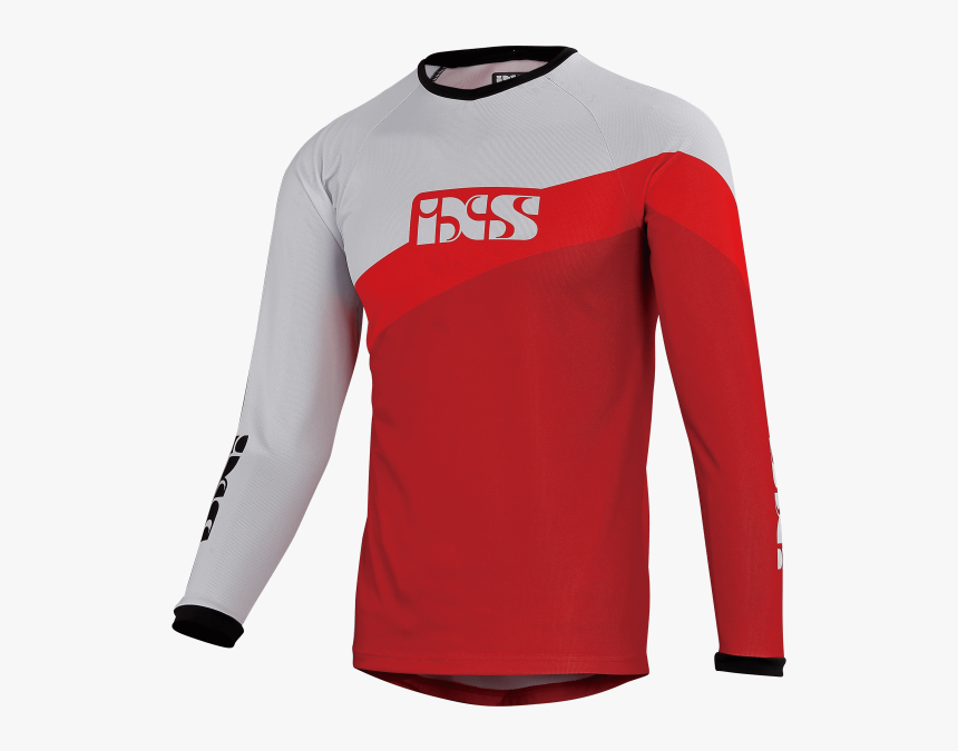 Race Kids Jersey Fluo Red-white - Downhill, HD Png Download