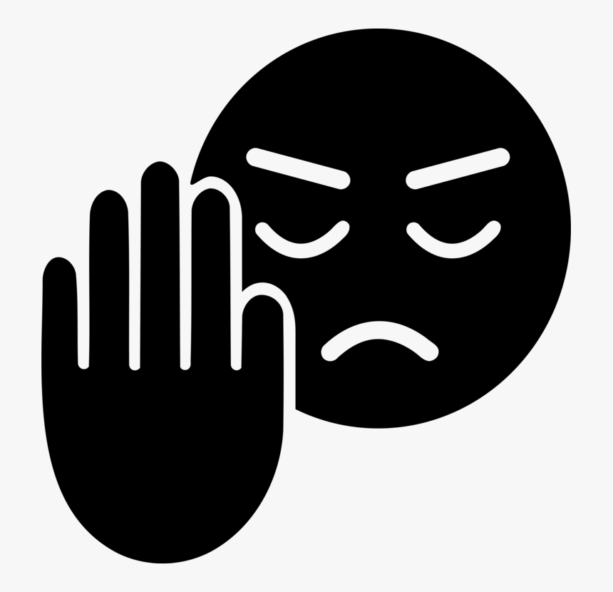 Head,monochrome Photography,symbol - Talk To The Hand Clipart, HD Png Download