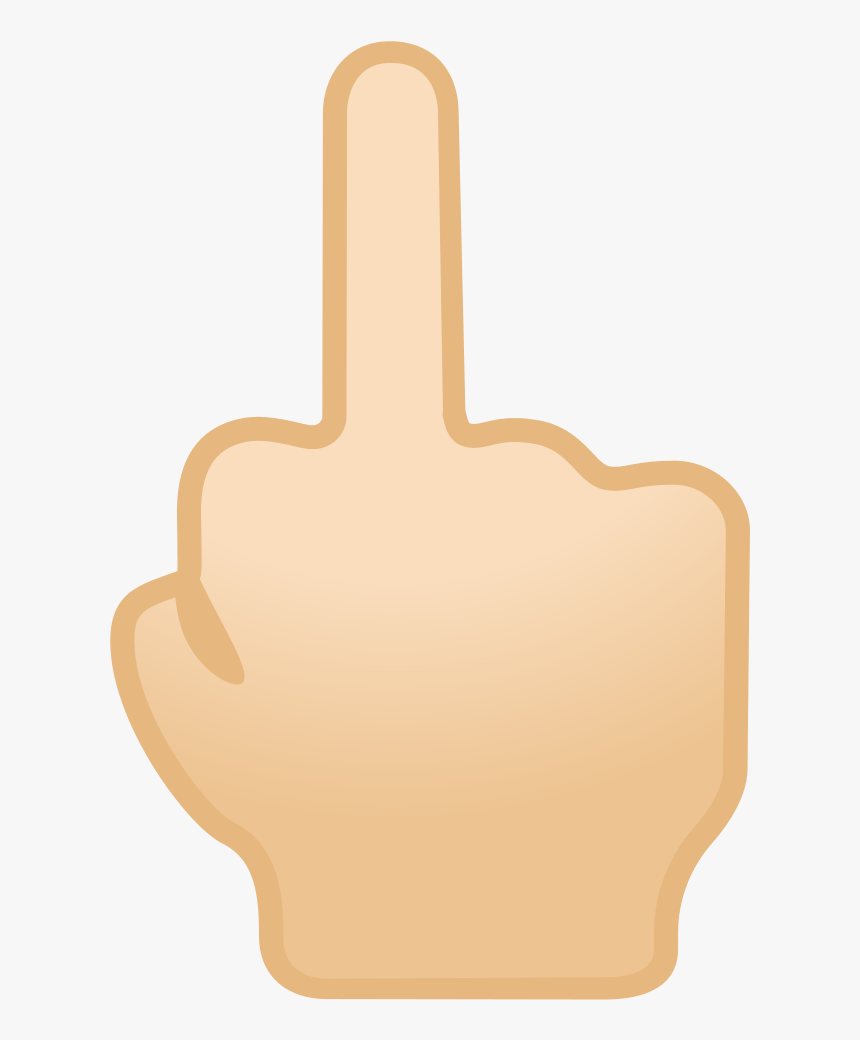 Middle Finger Light Skin Tone Icon - Ico Middle Finger, HD Png Download