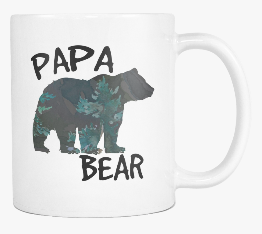 Papa Bear Forest Silhouette Coffee Mugs - Animal Farm Adventure Park, HD Png Download