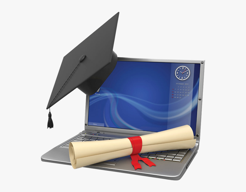 1dsp 20160104 Edu - Graduation Cap And Laptop, HD Png Download