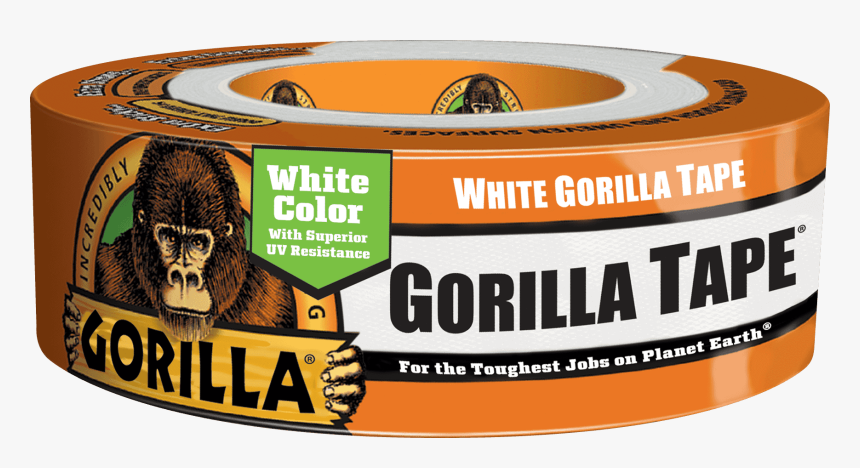 Gorilla-duct Tape 30 Yds White - Primate, HD Png Download