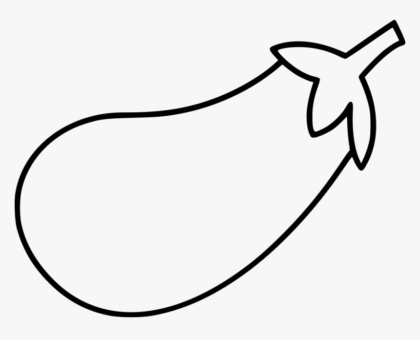 Eggplant - Brinjal Black And White, HD Png Download