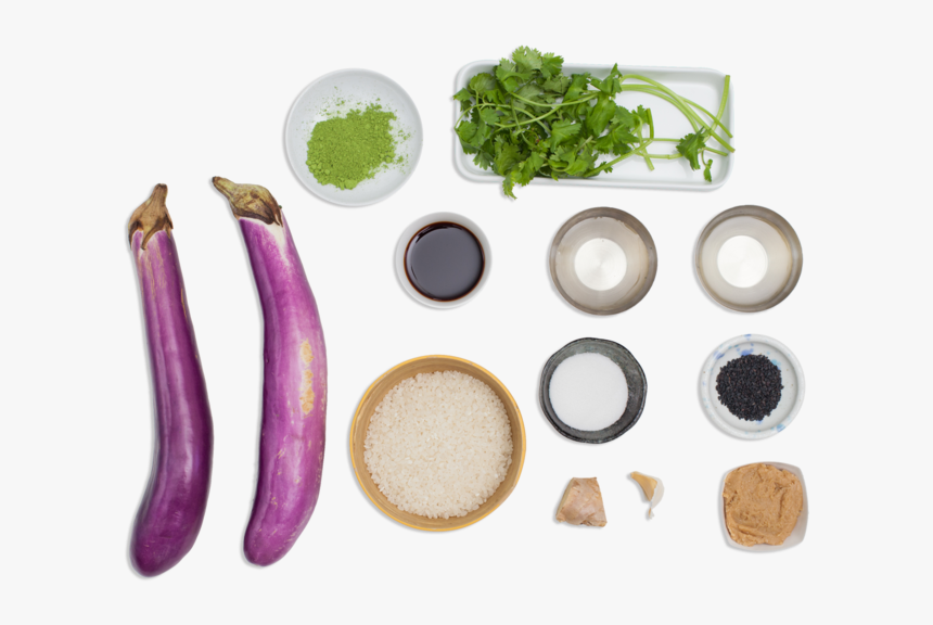 Miso-glazed Eggplant With Green Tea Rice - Zucchini, HD Png Download