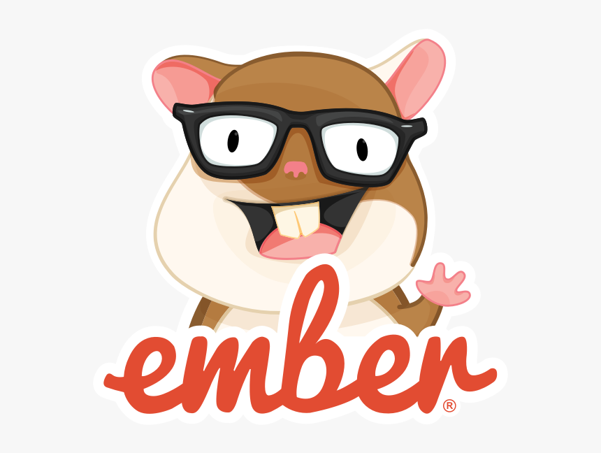 Tomster Lockup Dark Background - Ember Js, HD Png Download
