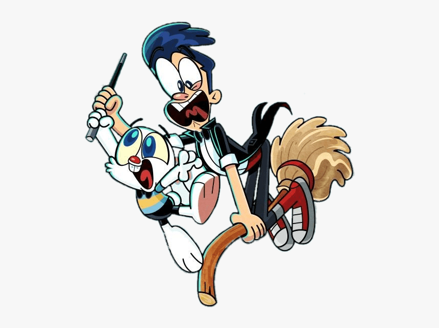Harry & Bunnie On Flying Broom - Harry & Bunnie Characters, HD Png Download