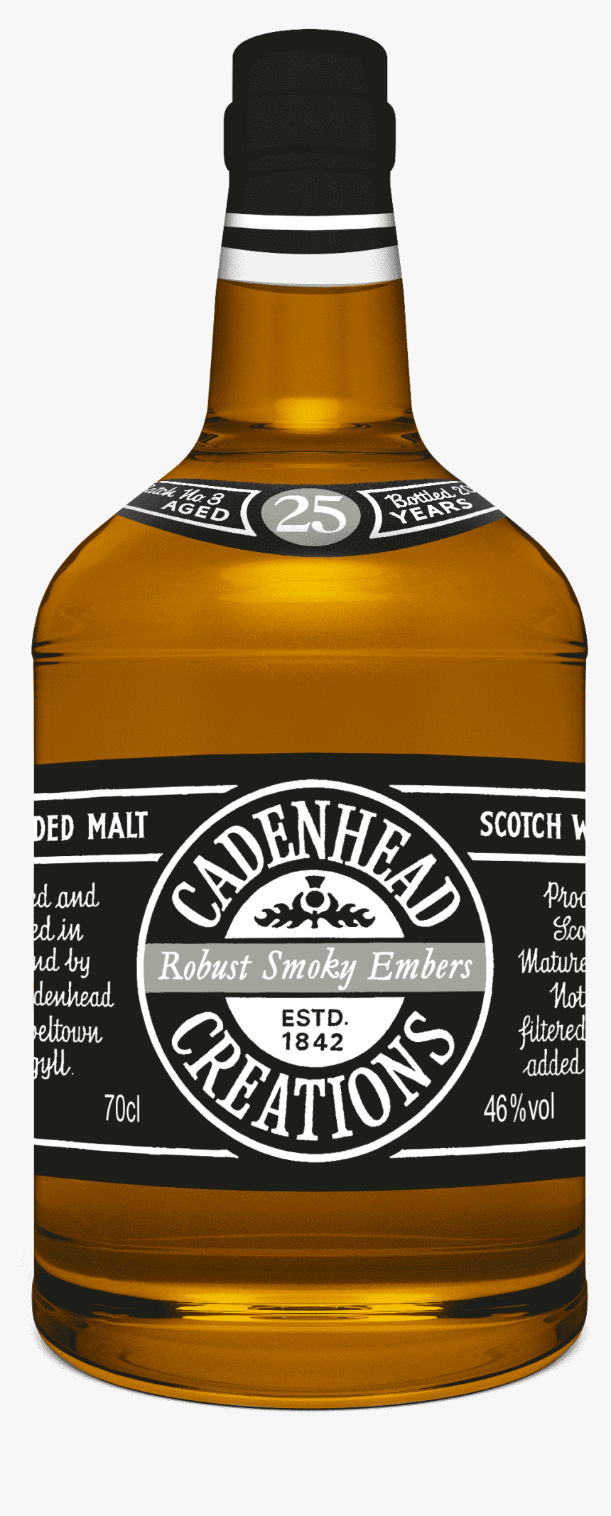 A Bottle Of Cadenhead Creations Smoky - Beer Bottle, HD Png Download