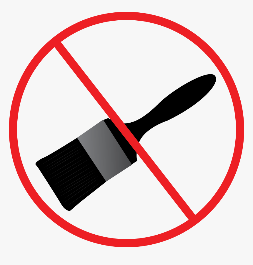 Illustration Of Paintbrush With A Red Cross Out Circle - Maker's Mark, HD Png Download