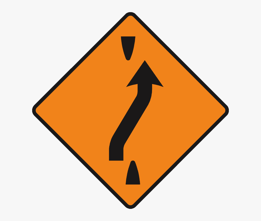 Bend In The Road To The Left Ahead, HD Png Download