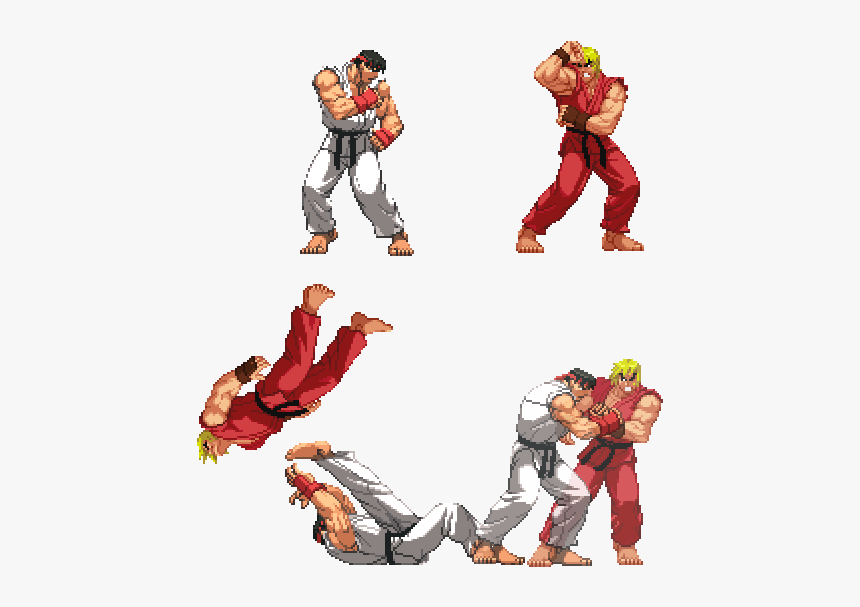 Street Fighter Ryu Ken Png, Transparent Png