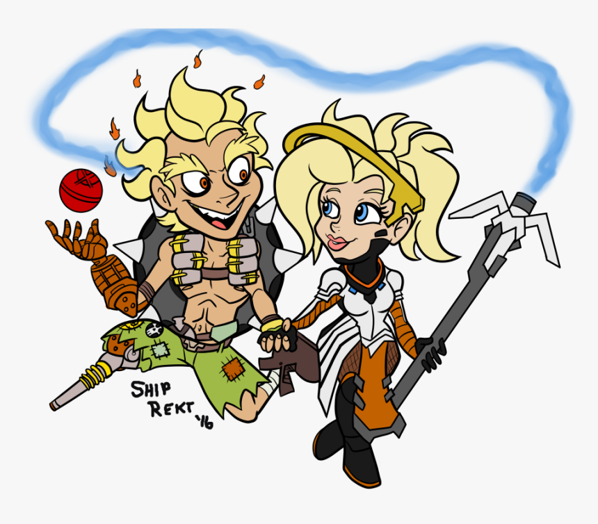 Balls Deep In Mercyrat - Junkrat And Mercy Ship, HD Png Download
