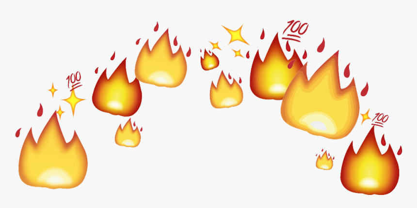 #crown #memezasf #fire #heartcrown #crown #heart #heart - Fire Crown Emoji Png, Transparent Png