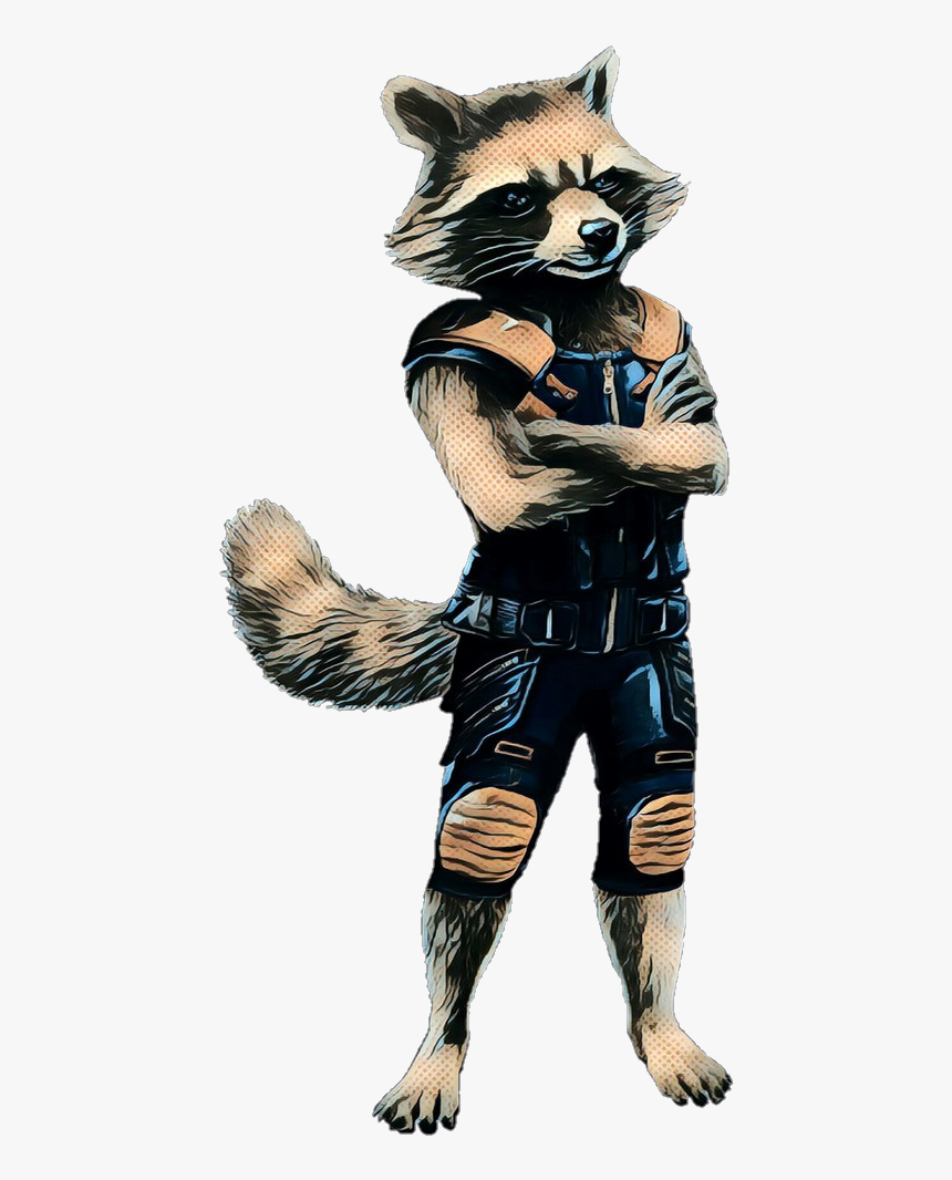 Rocket Raccoon Groot Gamora Portable Network Graphics - Rocket Standing Guardians Of The Galaxy, HD Png Download