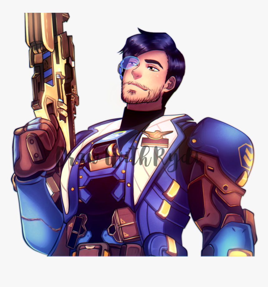 Soldier 76 By Lucia Garcia On Http - Anime Soldier 76 Overwatch, HD Png Download