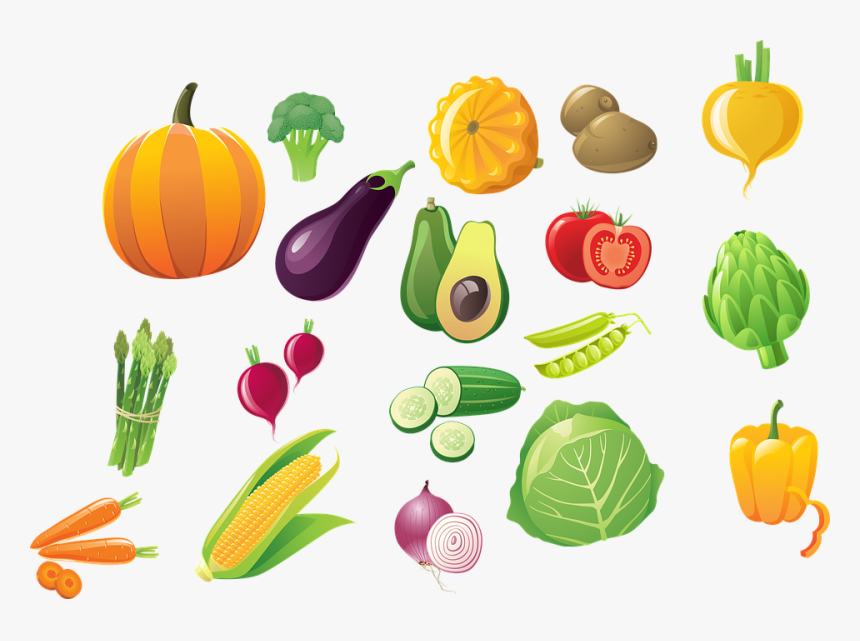 Vegetables, Avocado, Broccoli, Potatoes, Aubergine - Vegetable Figure, HD Png Download