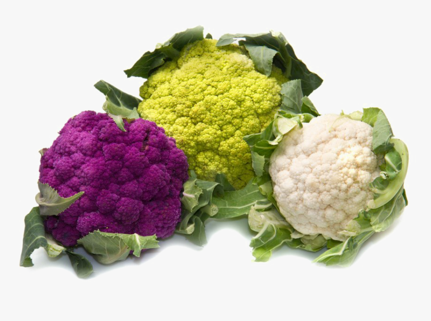 Transparent Cauliflower Clipart - Types Of Cauliflower And Broccoli, HD Png Download