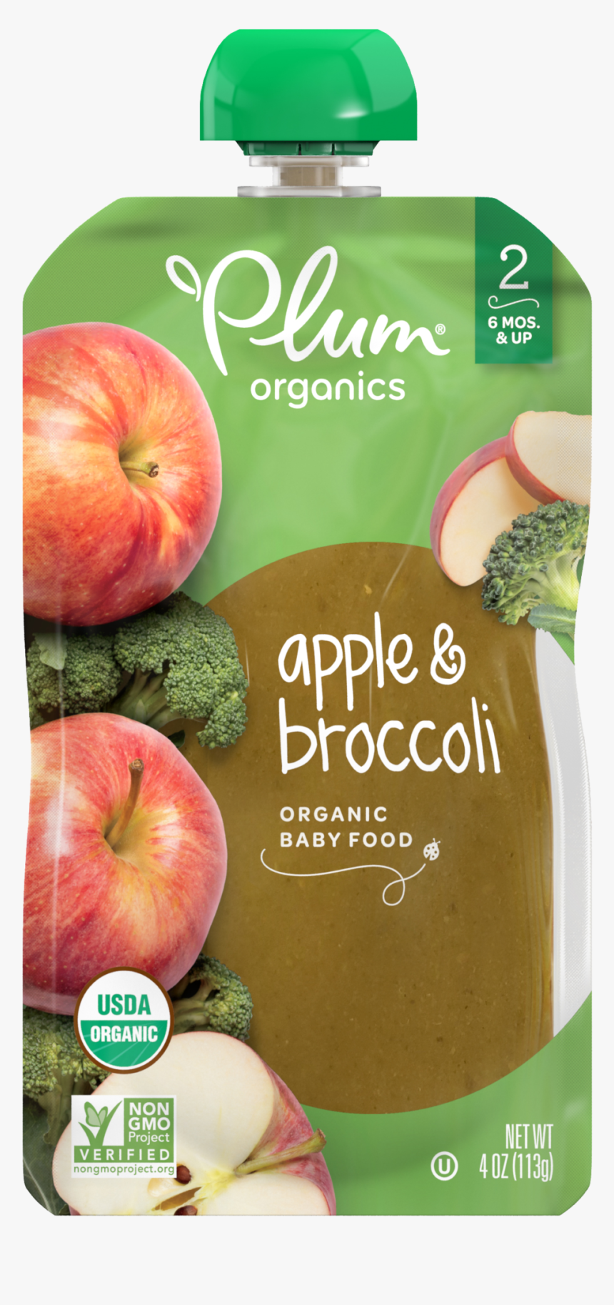 Plum Organics Apple And Broccoli, HD Png Download