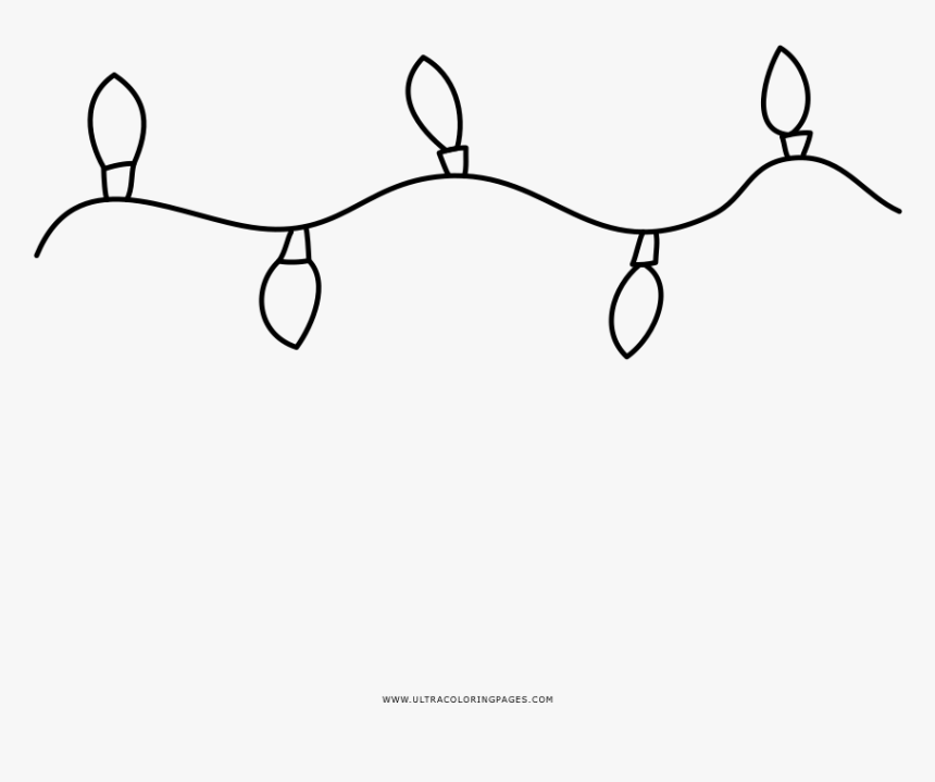 Christmas Lights Coloring Page - Luces De Navidad Para Colorear, HD Png Download