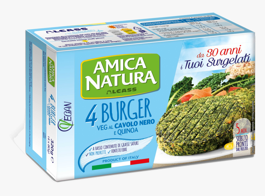 Veg Burger With Black Cabbage And Quinoa - Broccoli, HD Png Download