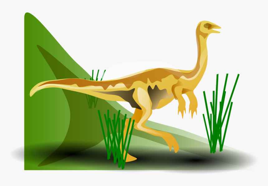 Velociraptor,grass Family,extinction - Gallimimus Clipart, HD Png Download