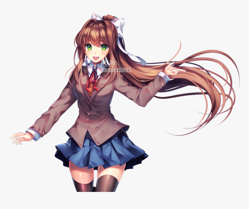 Monika Png Doki Doki - Monika Doki Doki Png, Transparent Png