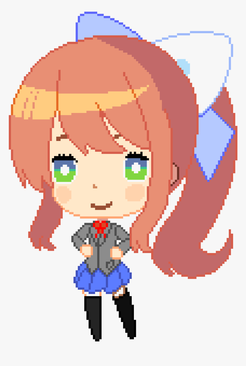 Monika Game Pixel Art, HD Png Download