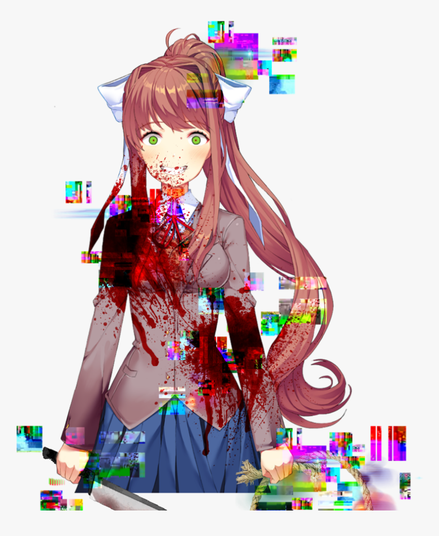 Transparent Monika Png - Mc Doki Doki Literature Club, Png Download