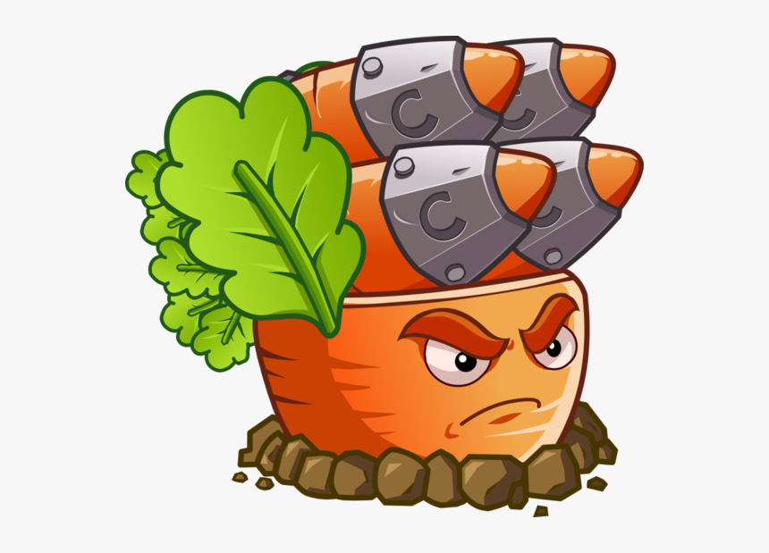 Banner Royalty Free Library Carrot Clipart Character - Character Plants Vs Zombies, HD Png Download