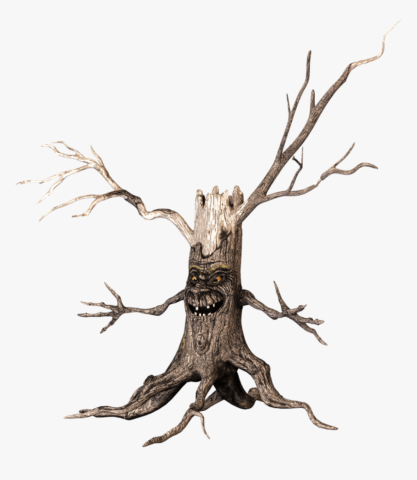 Tree With Scary Face And Arms - Brazos De Un Arbol, HD Png Download