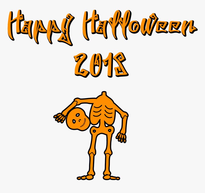 Happy Halloween 2018 Scary Font Skeleton - Happy Halloween 2018 Png, Transparent Png