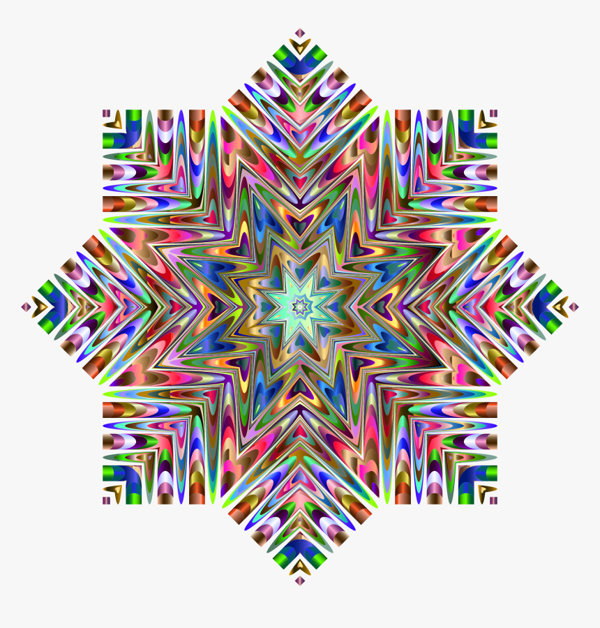 Chromatic Snowflake Clip Arts - Illustration, HD Png Download