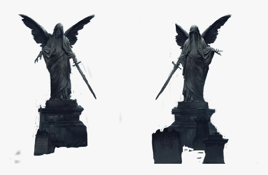 #statues #gaurdians #cemetery #dark #horror #haunted - Statue, HD Png Download