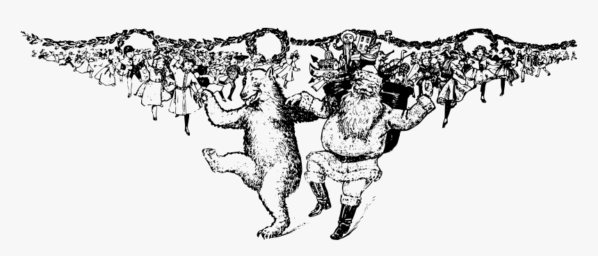 Scary Christmas Bear And Santa Clip Arts - Scary Christmas Png, Transparent Png