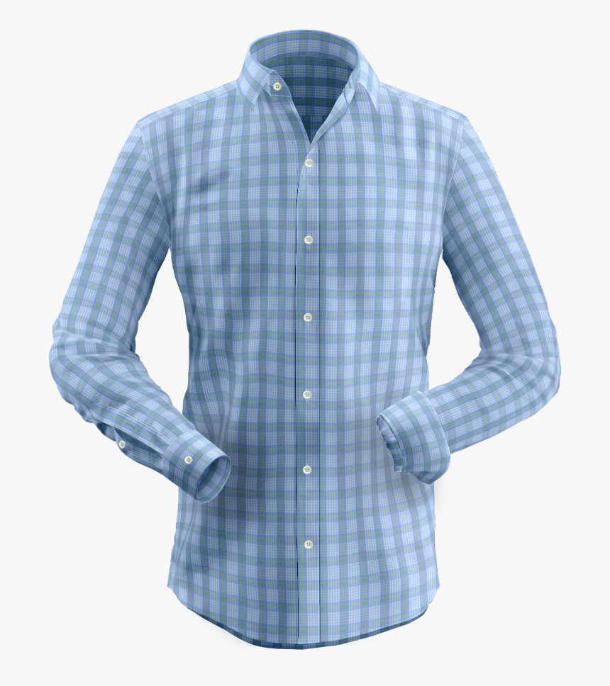 Blue & Green Check Shirt 
					 Title Blue & Green - Shirt, HD Png Download