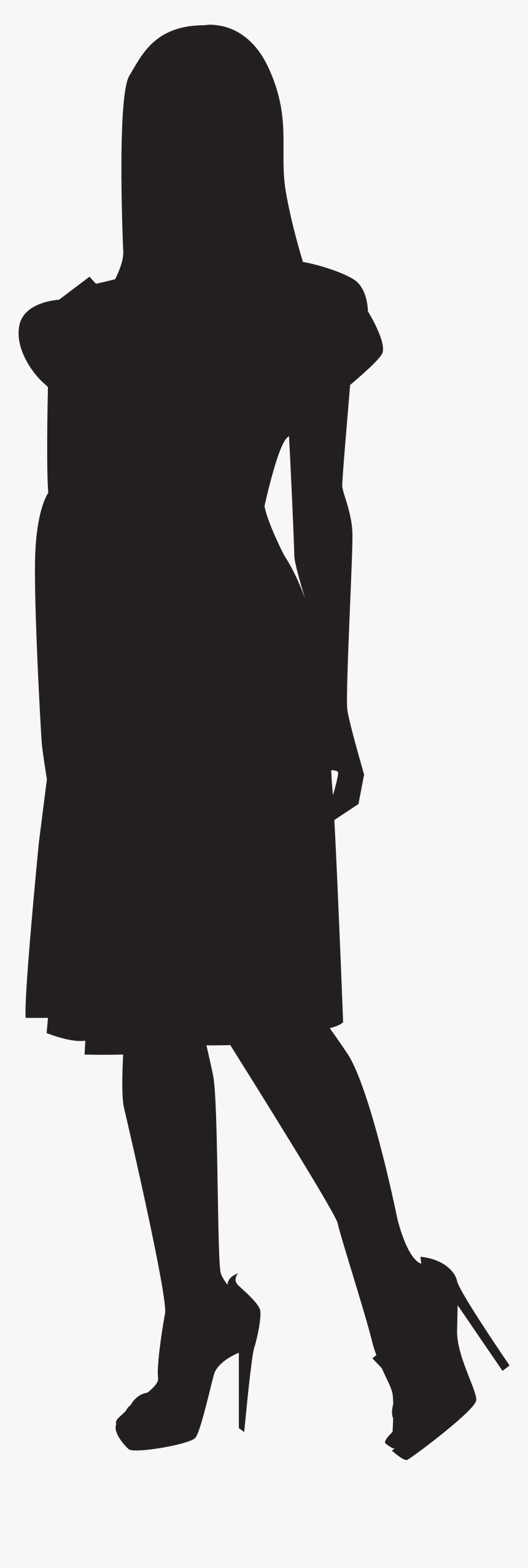 Black And White Shoulder Shoe Human Behavior - Woman Silhouette Png Clipart, Transparent Png