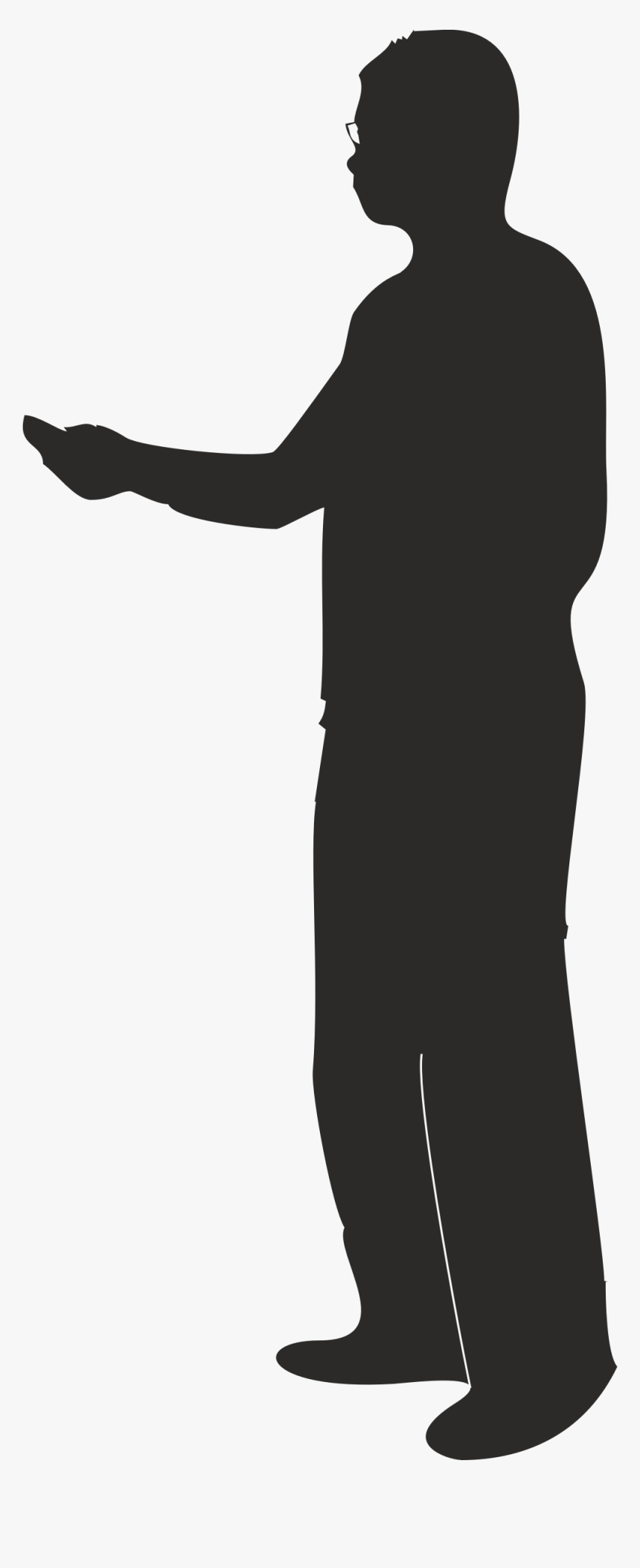 Male Silhouette Presenting Or Pointing Clip Arts - Silhouette Person Pointing Png, Transparent Png