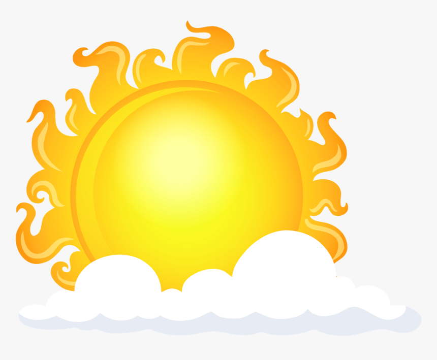Sun With Clouds Transparent, HD Png Download