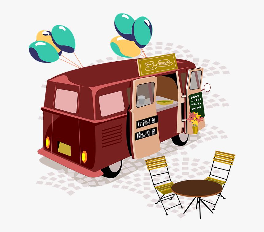 Stalls, Food Truck, Moving Sale, Cafe, Outdoors - Food Truck Birthday Party, HD Png Download