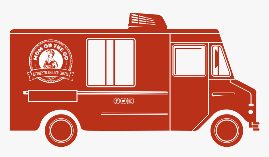 Red Food Truck Png, Transparent Png