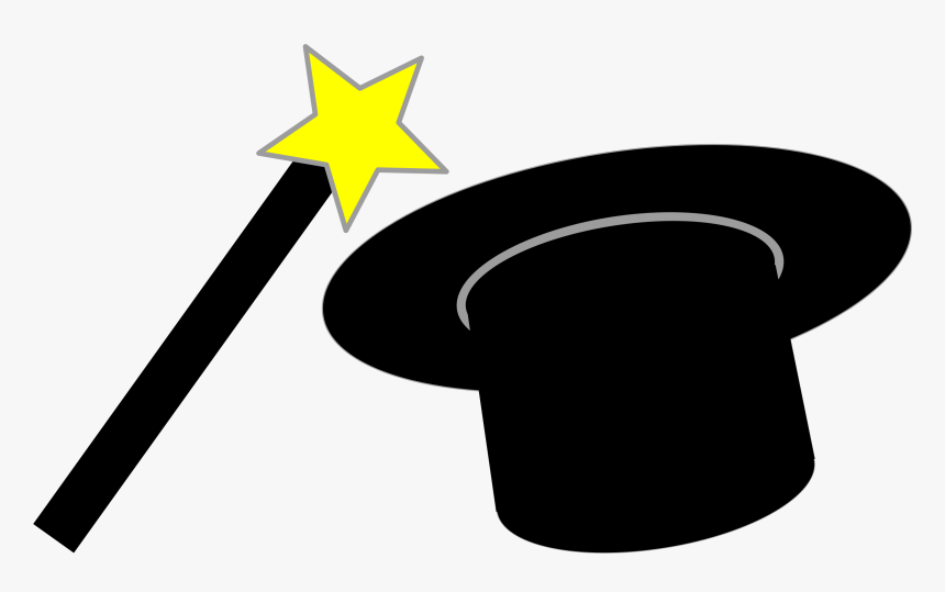 Magic Wand And Hat - Desenho Cartola De Magico, HD Png Download